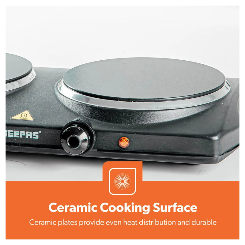Portable Ceramic Electric Hot Plate Double 2000W