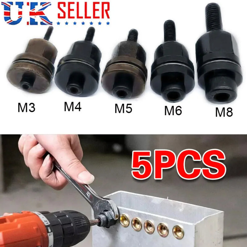 5PCS Hand Rivet Nut Head Nuts Simple Installation Manual Riveter Rivnut Tool