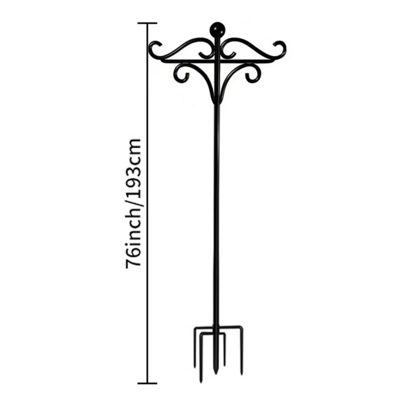Bird Feeder Pole Stand,193cm Adjustable Feeding Station Hanging Hook, Heavy Duty