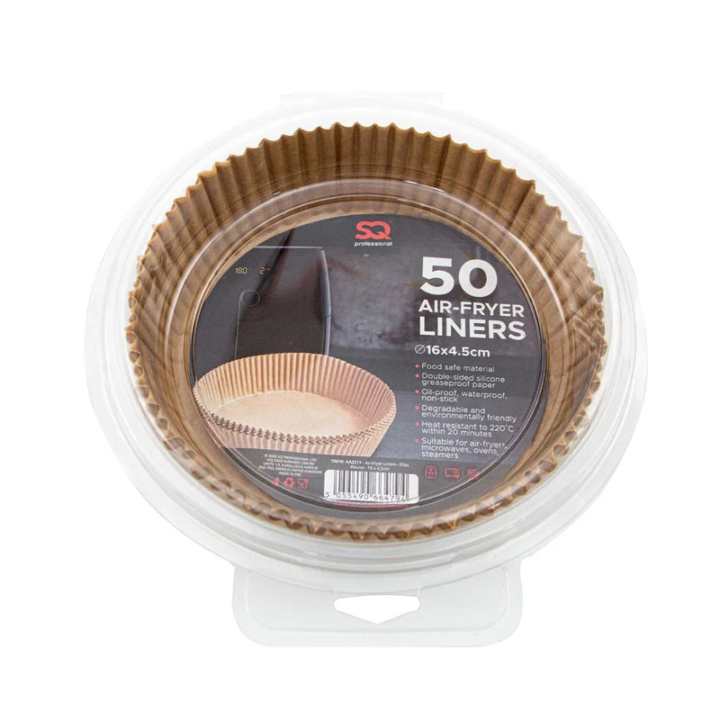 Sq Professional Kitchen Baking Brown Paper Air Fryer Liners Round 50 Piece