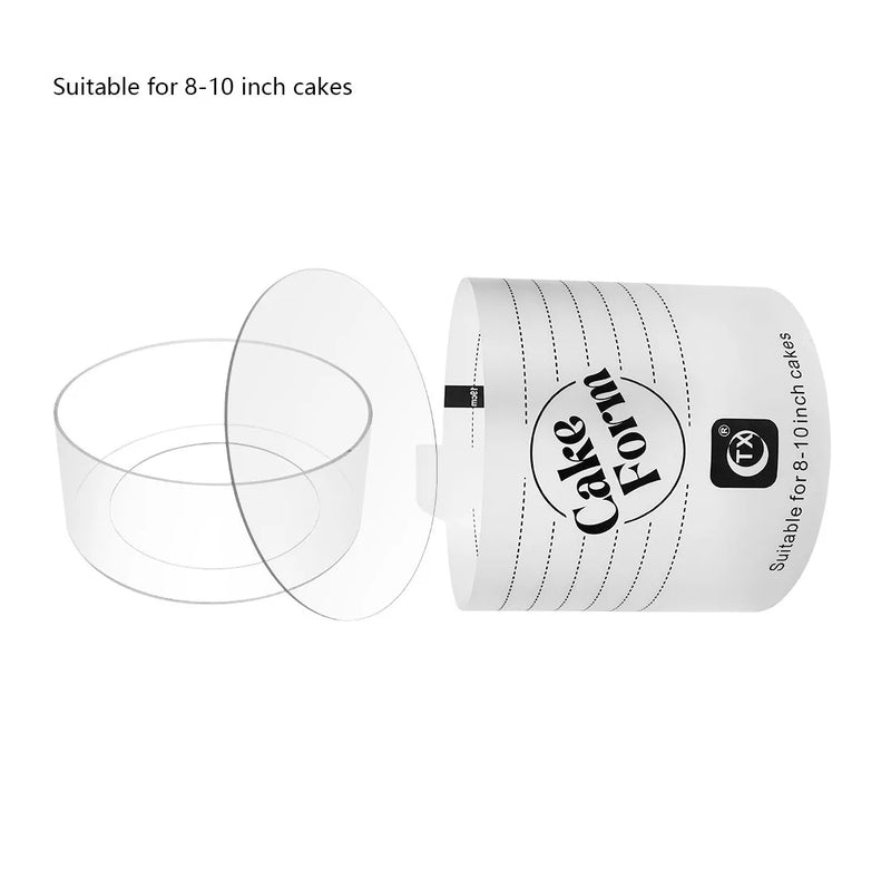 2Pcs Acrylic Cake Mold Round Mousse Cake Form Adjustable Cake Ring Bakery
