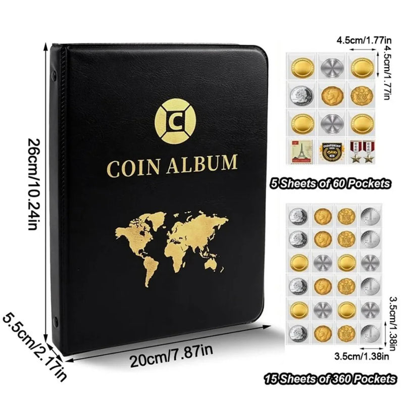 420 ALBUM COIN BOOK MONEY COLLECTING COLLECTION PENNY STORAGE CASE HOLDER FOLDER