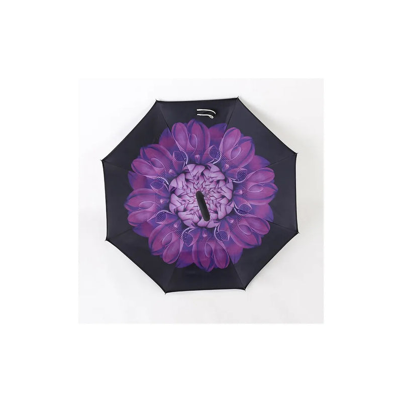 Reverse Inverted Double Layer Umbrella C Handle Assorted Designs