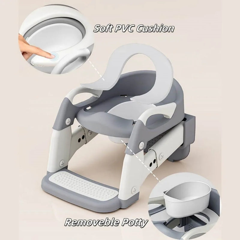Potty Training Toddler Toilet Seat Adjustable 2 in 1 Potty Toilet with Ladder