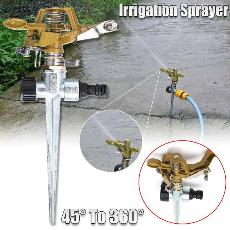 360° Rotating Water Sprayer Garden Lawn Farm Watering Irrigation Sprinkler UK