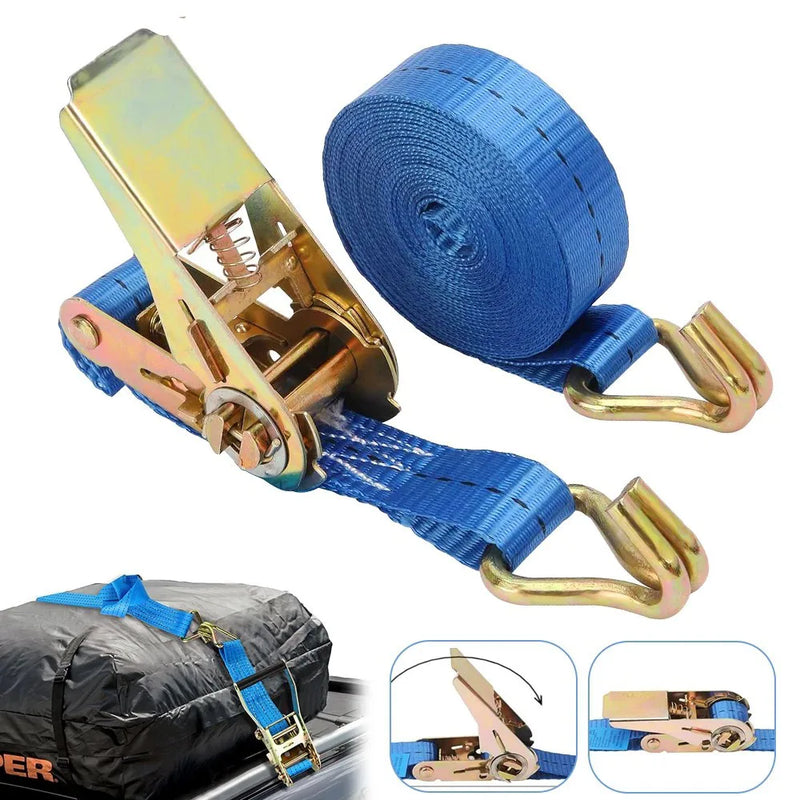 Ratchet Straps Tie Down 4 x 25mm endless 5 Metre Blue1500kg Lashing Straps UK
