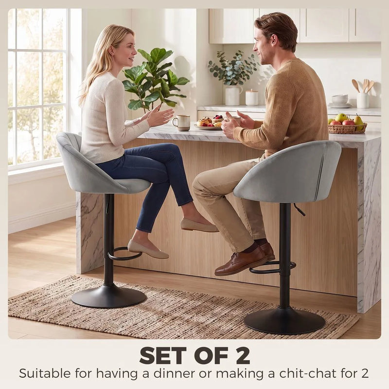 HOMCOM stool counter backs