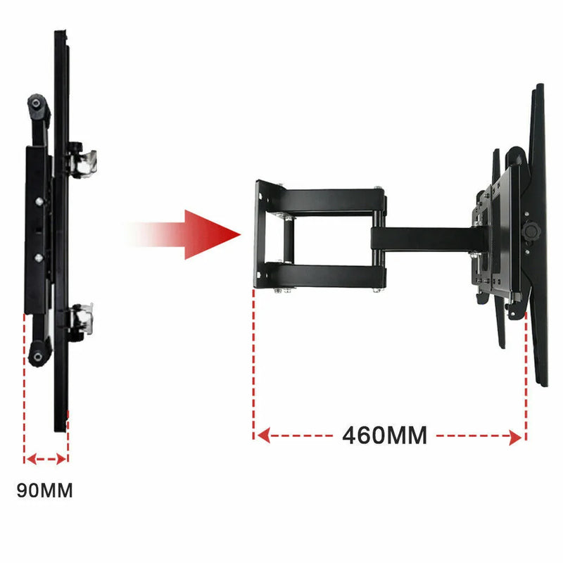 TV Wall Bracket Mount Tilt Swivel Samsung LG Toshiba 32 40 43 50 55 65 80 Inch