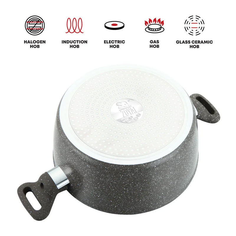 Sq Professional Zoya Forged Stockpot Set Of 4 Marbled Grey