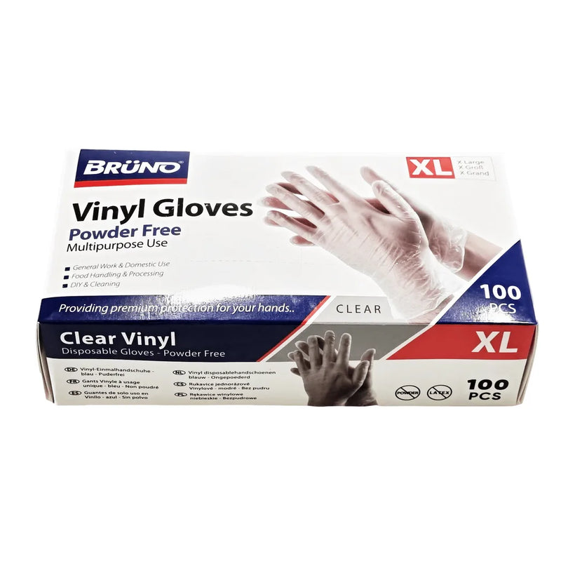 100 x l Disposable Vinyl Clear E x amination Gloves Powder Free Late x Free Gloves