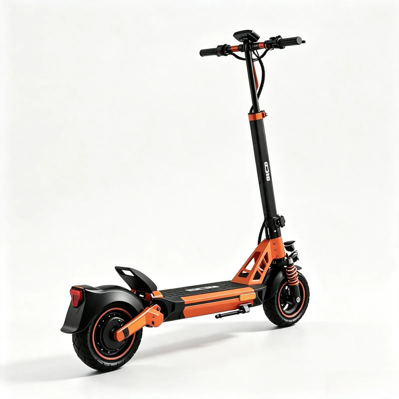 RCB D5 Foldable Electric Scooter, 27Ah,500W Commuter E-Scooter, 25KM/H Speed Limit, Front & Rear Suspension, 10 Inch Tyres