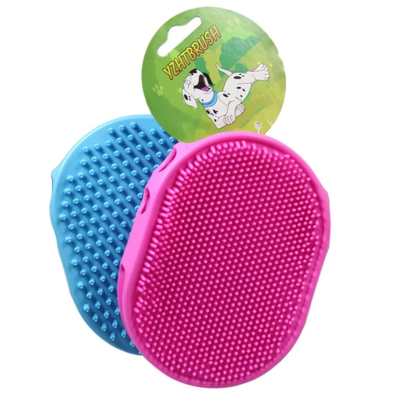 Silicone Pet Dog Double Sided Grooming Pad Brush Assorted Colours