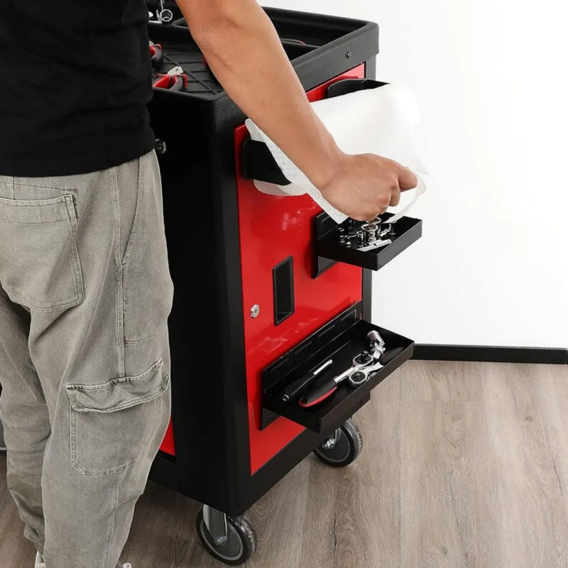 4Pc Magnetic Toolbox Tray Set Tool Box Cabinet Side Shelf Storage Van Workshop
