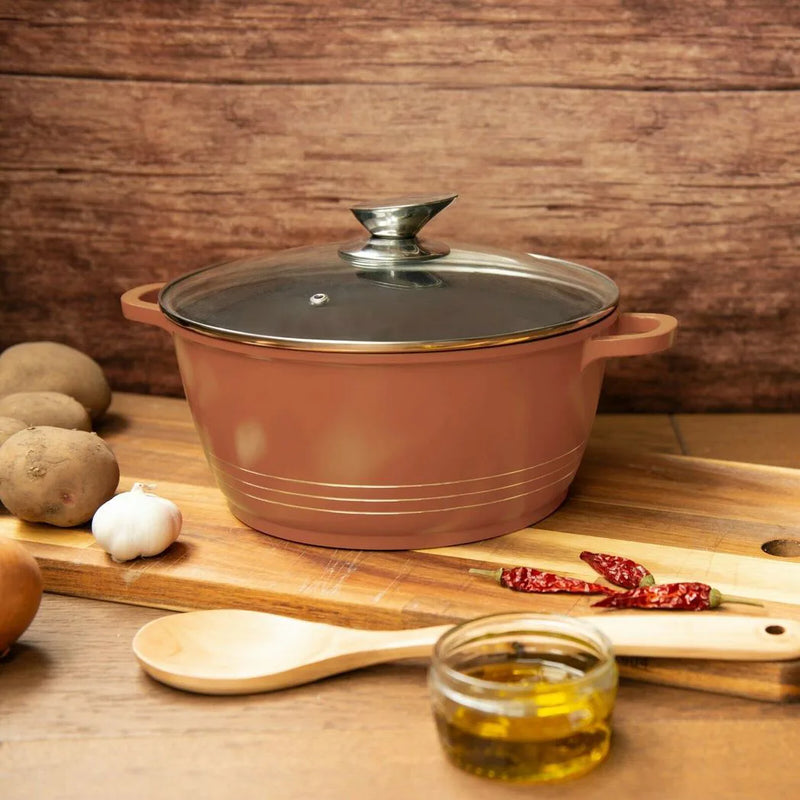 Durane Die Cast Stock Pot Set Of 5 Copper