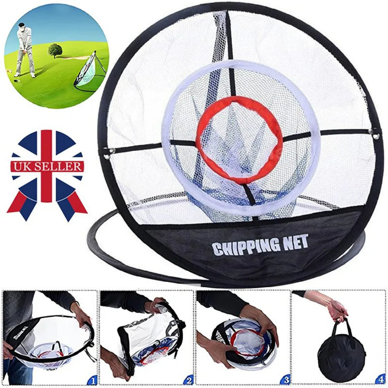 Golf Chipping Net Cage Pitching Hitting PopUP Basket Practice Training Foldable