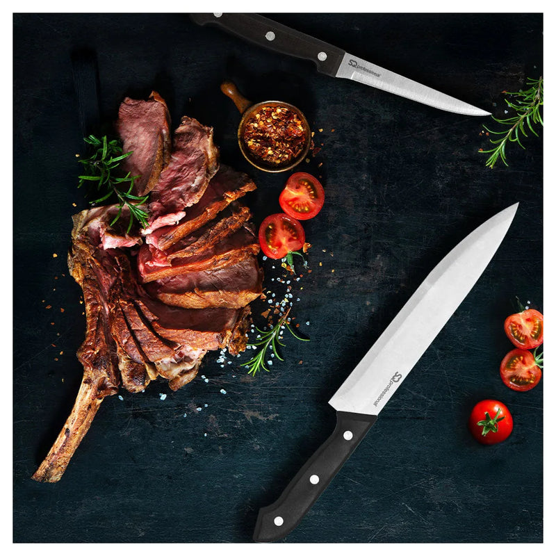 Sq Professional Stainless Steel Knife Set Of 14 Including Block And Scissors