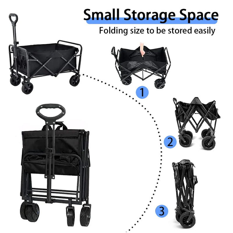 330LB Heavy Duty Foldable Trolley Cart Wagon Garden Beach Camping Festival UK