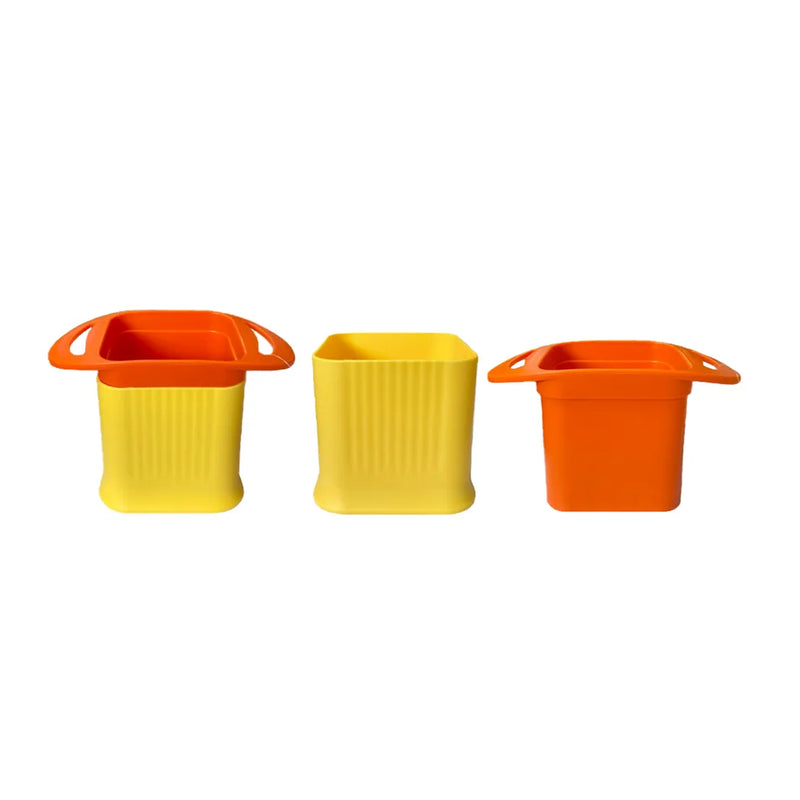 One Step Plastic Potato Chipper Fries Vegetable Cutter Assorted Colours
