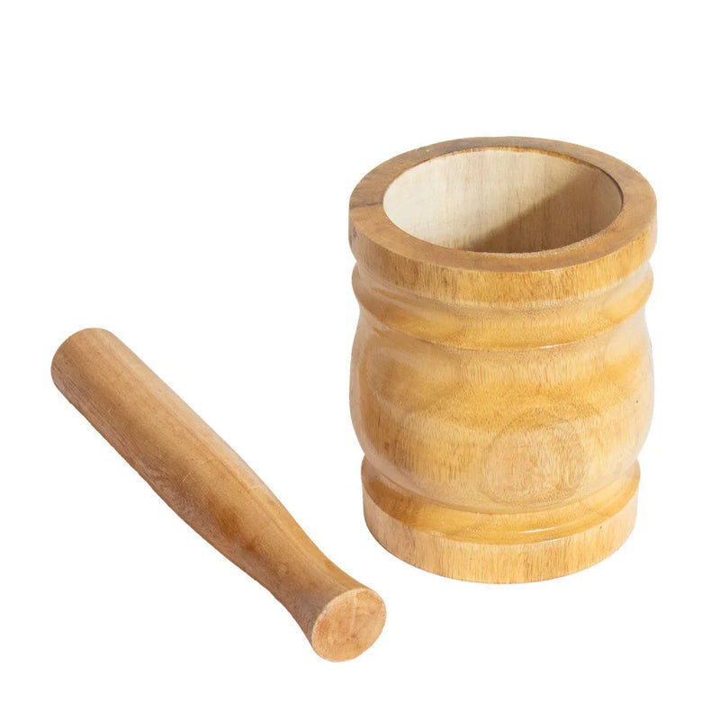 Durane Wooden Mortar & Pestle Small Light Wood
