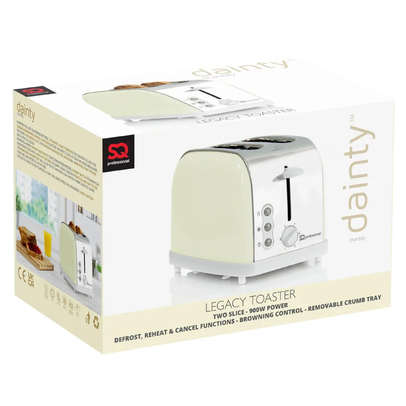 Sq Professional Dainty 2 Slice Toaster 900W Seafoam