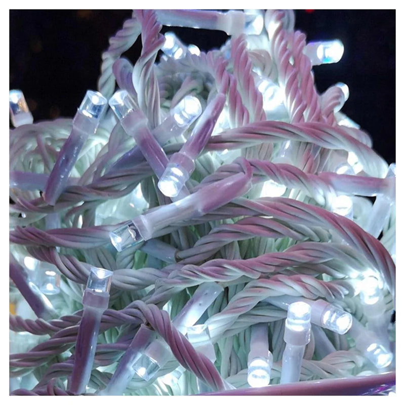 Durane Led Fairy Light String White Wire 100 Bulbs White