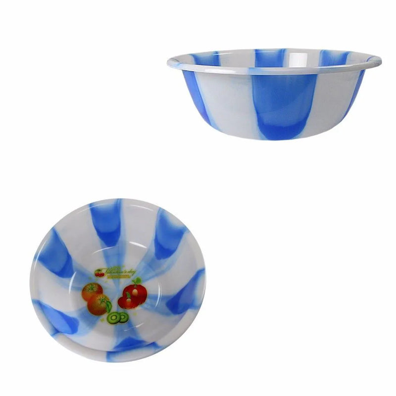 Tie Dye Print Plastic Kitchen Bowl Medium Assorted Colours