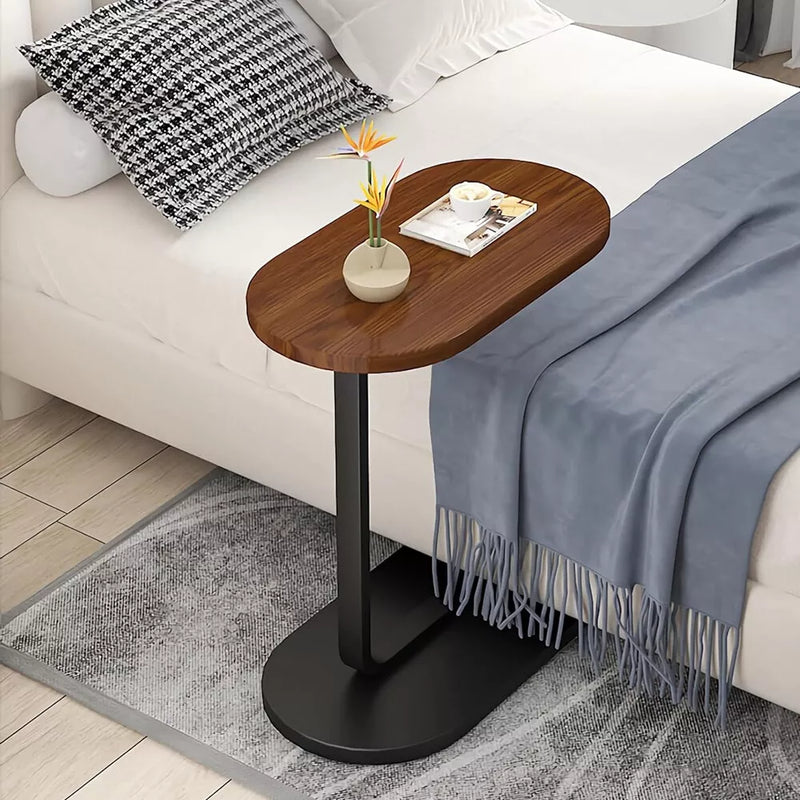 Small C-shaped Table End Table for Sofa Side Table Nightstand for Bedroom Modern