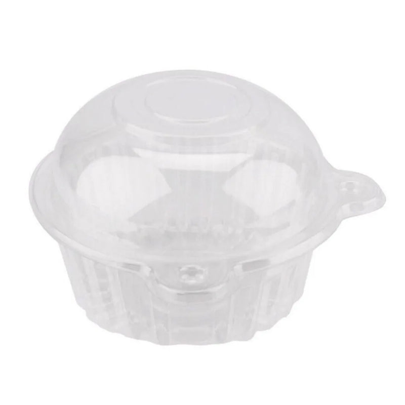 NEW 50Pc Plastic Cupcake Muffin Single Cup Cake Holders Boxes Pods Domes Cases Clear UK