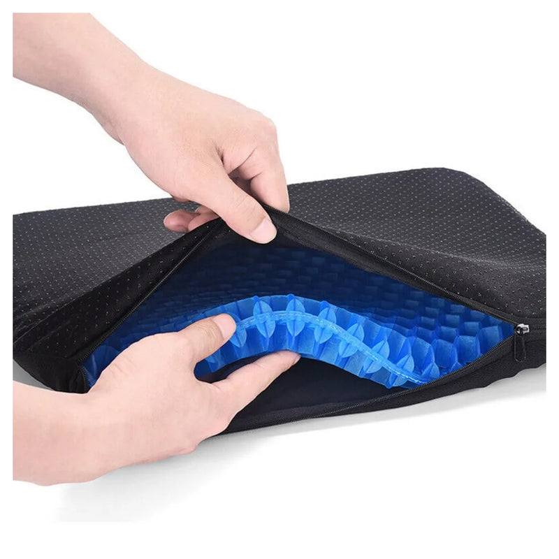 Honeycomb Breathable Gel Seat Cushion Cooling Double Thick Egg Sitting Pad Mat
