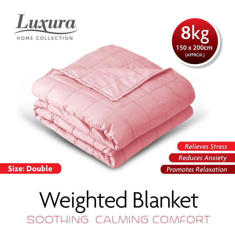 Weighted Blanket 150 cm x 200 cm 8Kg Pink