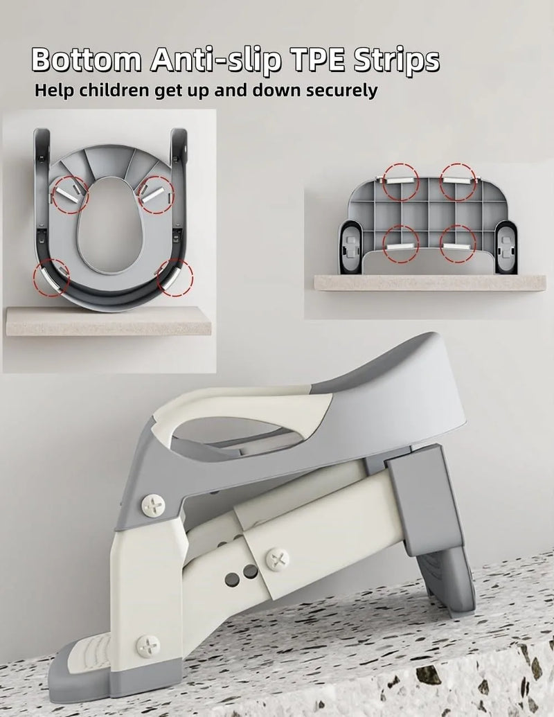 Potty Training Toddler Toilet Seat Adjustable 2 in 1 Potty Toilet with Ladder