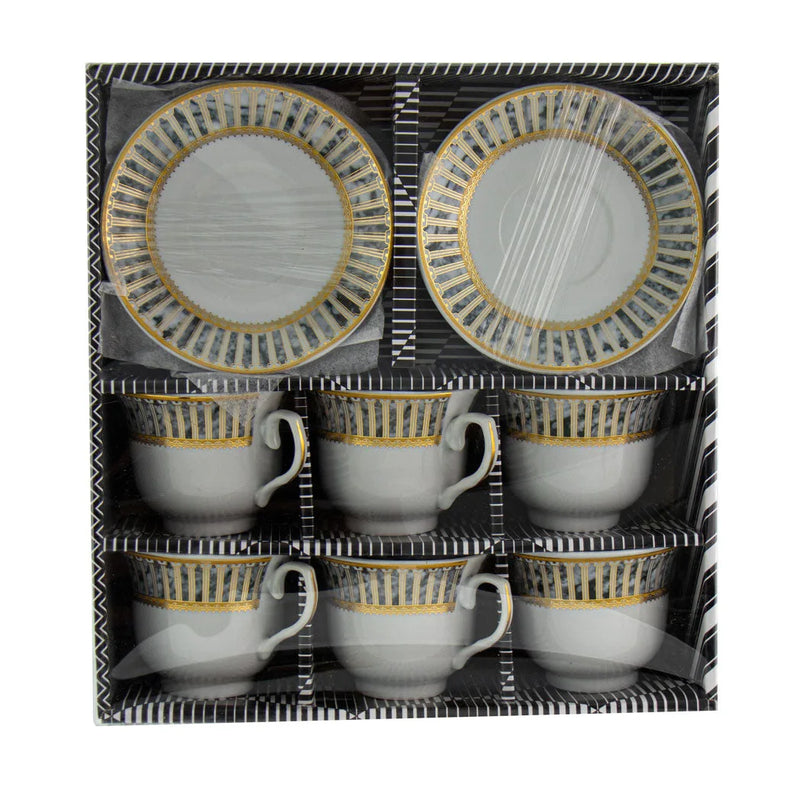 Durane Tea Coffee Cup Set Of 12 Kea Pillars (Parcel Plus Rate)