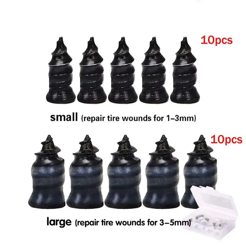 20pcs Universal Tire Repair Screw in Rubber Plug Nail Car Tyre Puncture Kit
