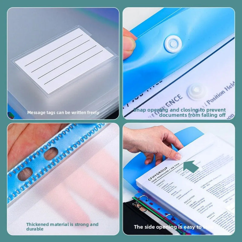 Document Wallets Expandable File Folder  A4 Punched Pockets  Pack of 12