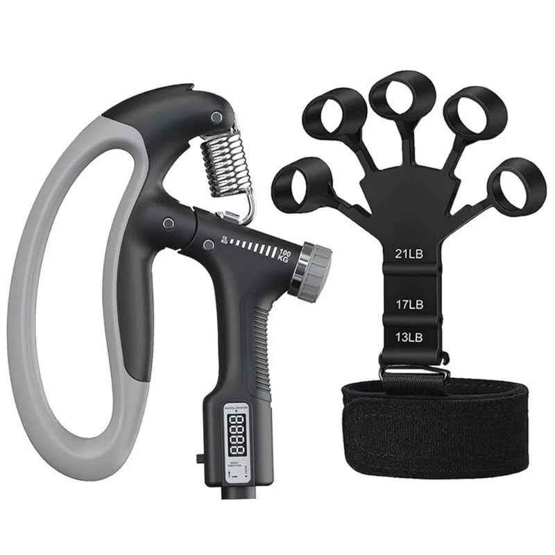 Sport 10-100 kg Hand Grip Strengthener Adjustable Forearm Wrist Finger Trainer~