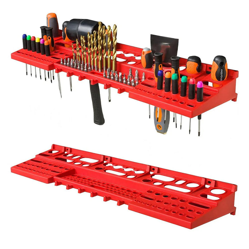 WALL MOUNTED TOOL PEG BOARD SET GARAGE STORAGE BINS WORKSHOP RACK SHED ORGANISER