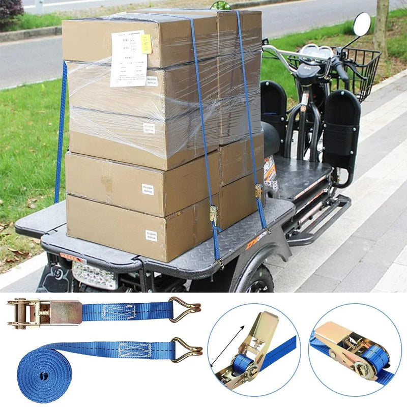 Ratchet Straps Tie Down 4 x 25mm endless 5 Metre Blue1500kg Lashing Straps UK