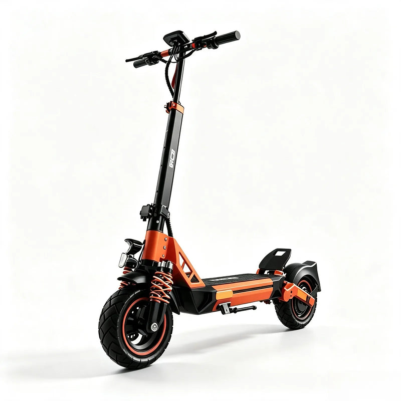 RCB D5 Foldable Electric Scooter, 27Ah,500W Commuter E-Scooter, 25KM/H Speed Limit, Front & Rear Suspension, 10 Inch Tyres