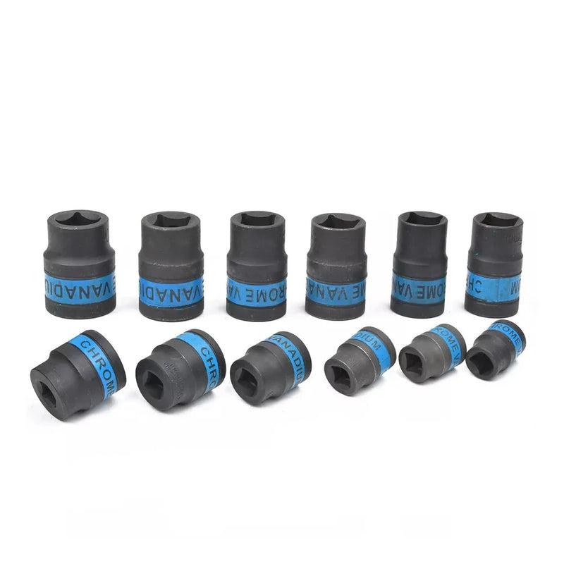 Heavy Duty 1/2" Ratchet Wrench Socket Set 8-32mm Metric Extension Bar Metal Case