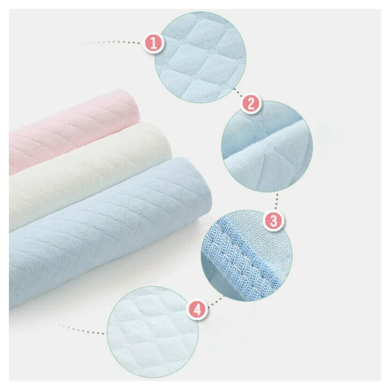 Washable Reusable Absorbent Incontinence Bed Pads Mats Sheet Mattress Protector-Light Pink-70*90cm