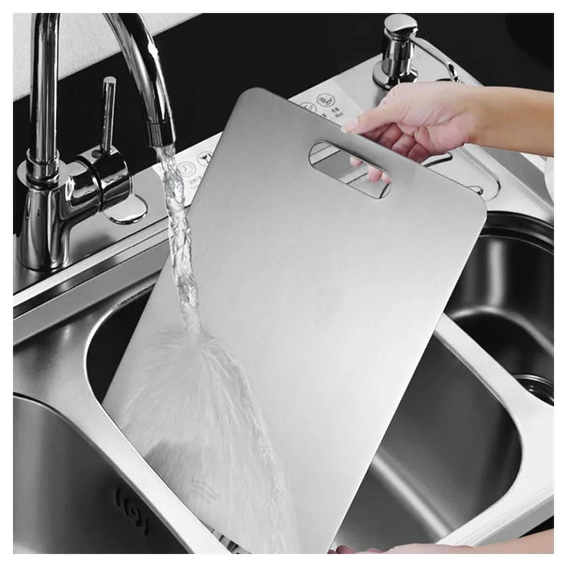 Cutting Board Double-Sided Stainless Steel Chopping Boards for Kitchen Camping