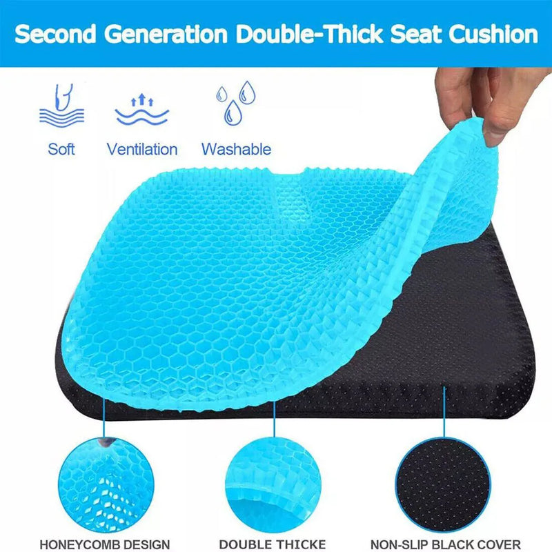 Cooling Honeycomb Breathable Gel Seat Cushion Double Thick Egg Sitting Pad Mat