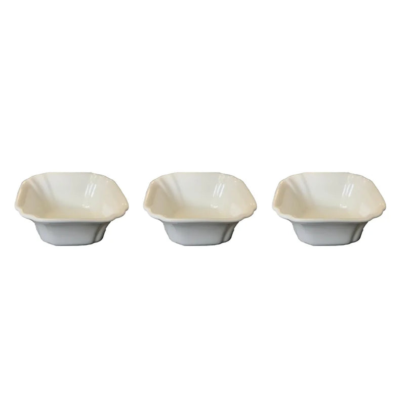 Small Porcelain Appetiser Sauce Dish Bowl Pack Of 3 Assorted Designs (Parcel Plus Rate)