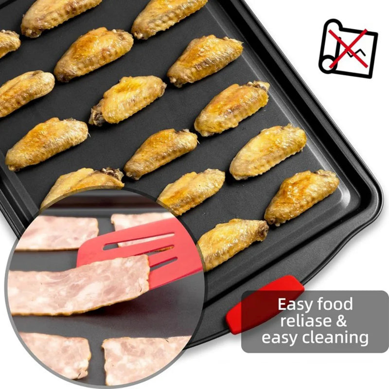 5 PIECE/SET Premium Bakeware Non Stick Baking Trays Oven Sheets Roasting~
