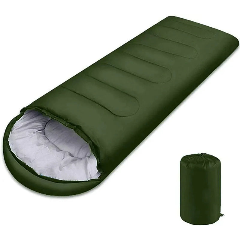 3-4 SEASON SINGLE SLEEPING BAGS CAMPING RECTANGULAR ENVELOPE ZIP UP KIDS ADULT-Blue