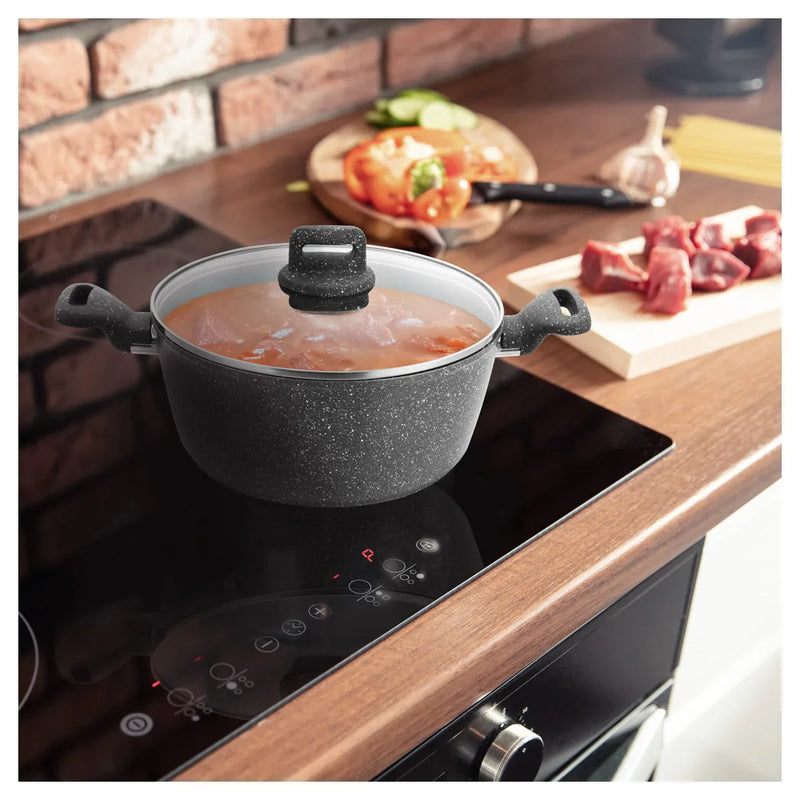 Sq Professional Zoya Forged Stockpot Set Of 4 Marbled Grey