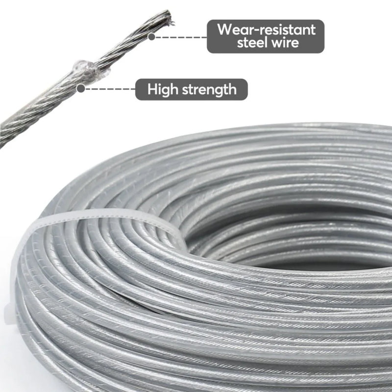 Strimmer Spool Line Cutting Line Grass Cut Nylon Metal Wire -3MM X 30M