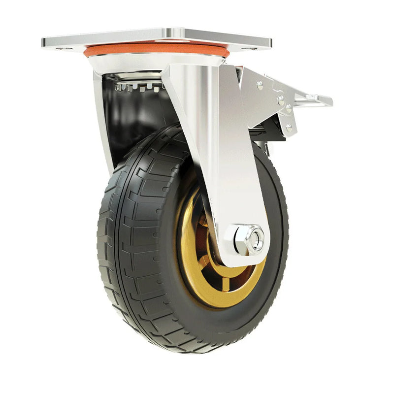4X / 150mm Heavy Duty Swivel Caster Wheels Castor up to 300kg Load with 2 Brake