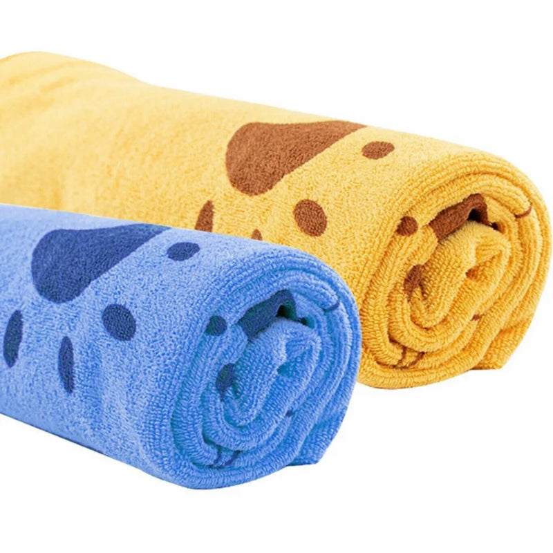 2PCS Pet Dog Towels Microfibre Large Dog Grooming Towel Orange & Blue.