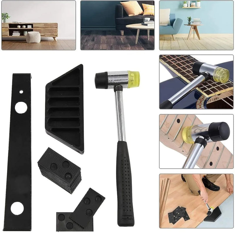 24pcs Wood Flooring Laminate Installation Floor Fitting Kit Set Fit Diy HandTool